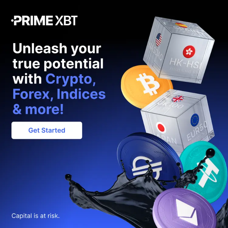 PrimeXBT crypto, forex, indices.